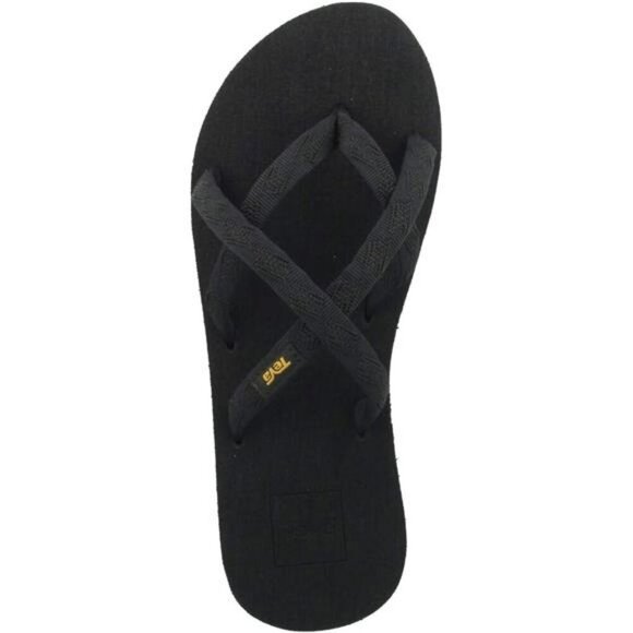Teva Olowahu Womens Flip Flops Black Slip On Sandals Lightweight Comfort - Picture 2 of 6